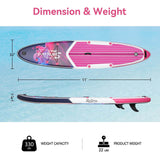 Elecwish 11' Inflatable Stand Up Paddle Board with Kayak Seat SP2013, view 6
