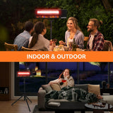 Elecwish Indoor Outdoor 2-in-1 Wall Mounted & Standing Infrared Heater GH002 For Patio, view 6