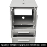 Elecwish 24" Grey Cabinet & Mirror Combo Bathroom Vanity BV1010-GY, view 5