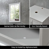 Elecwish 24" Grey Cabinet & Mirror Combo Bathroom Vanity BV1010-GY, view 6