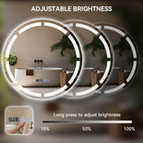 Elecwish 24 Inch Round LED Mirror for Bathroom Wall-Mounted BA052, view 4