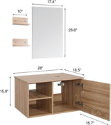 Elecwish 28 Inch Floating Bathroom Vanity Without Sink BA040, view 2