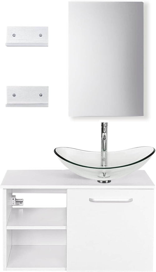 Elecwish 28 Inch Floating Bathroom Vanity Without Sink-BA20079