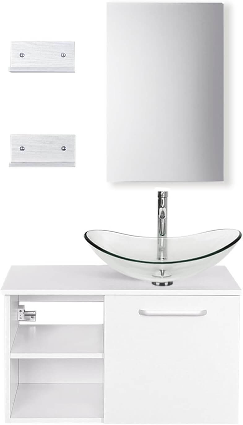 Elecwish 28 Inch Floating Bathroom Vanity Without Sink-BA20079