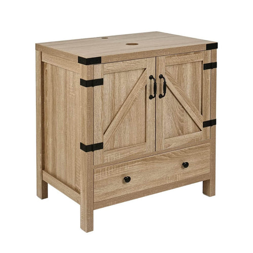 Elecwish Wood Fixture 28" Bathroom Vanity Without Sink BA012