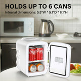 Elecwish 4L/6 Can Portable Cooler & Warmer Freon-Free Small Refrigerator, view 2