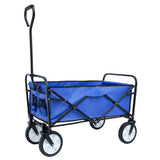 Elecwish Folding Wagon Garden Shopping Beach Cart (Blue), view 2