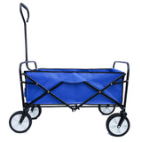 Elecwish Folding Wagon Garden Shopping Beach Cart (Blue), view 3