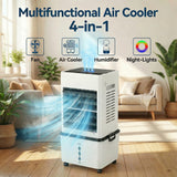 Elecwish 4 in 1 Evaporative Air Cooler, Windowless Portable Air Conditioner with Remote, Humidifier, 6 Speeds , 24H Timer, Swamp Cooler with 2.64 Gal Detachable Water Tank for Bedroom, view 2