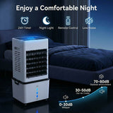 Elecwish 4 in 1 Evaporative Air Cooler, Windowless Portable Air Conditioner with Remote, Humidifier, 6 Speeds , 24H Timer, Swamp Cooler with 2.64 Gal Detachable Water Tank for Bedroom, view 6