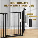 Elecwish 8 Panels Baby Gate Heavy Duty Playpen PA739, view 3