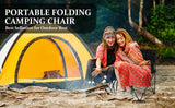 Elecwish Portable Folding Camping Chair with Carry Bag for Adults, Collapsible Anti-Slip Padded Oxford Cloth Stool Black Large, view 6