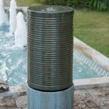 Elecwish 44" Tall Large Round Green Ribbed Tower Water Fountain, view 5