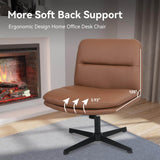 Elecwish Armless Cross Legged Desk Chair No Wheels OC201, view 6