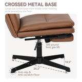 Elecwish Armless Cross Legged Desk Chair with Headrest&Footrest OC202, view 2