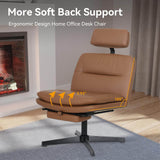 Elecwish Armless Cross Legged Desk Chair with Headrest&Footrest OC202, view 6