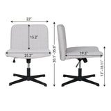 Elecwish Armless Desk Chair No Wheels with Extra Wide OC201, view 2