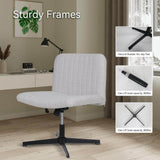 Elecwish Armless Desk Chair No Wheels with Extra Wide OC201, view 3