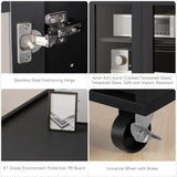 Elecwish Audio-Video Media Stand Cabinet with 4 Height-Adjustable Shelves IF047, view 6