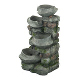 Elecwish 19x15x31.5" Indoor Outdoor Stone Water Fountain, view 2