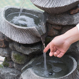 Elecwish 19x15x31.5" Indoor Outdoor Stone Water Fountain, view 6