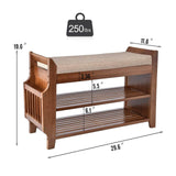 Elecwish 2 Tiers Bamboo Shoe Rack HW105, view 3