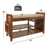 Elecwish 2 Tiers Bamboo Shoe Rack HW105, view 5