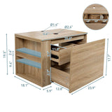 Elecwish Wooden Bathroom Vanity With Side Storage BA033, view 3