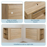Elecwish Wooden Bathroom Vanity With Side Storage BA033, view 5