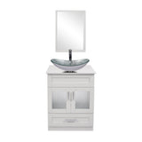 Elecwish White Bathroom Vanity & Sink Sets BA1001-WH, view 4