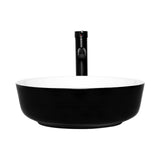 Elecwish Black & White Ceramic Vessel Sink BG10, view 4