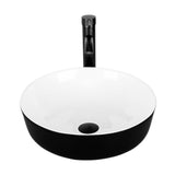 Elecwish Black & White Ceramic Vessel Sink BG10, view 6