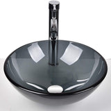 Elecwish Bluish Grey Tempered Glass Sink BG003, view 3