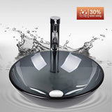 Elecwish Bluish Grey Tempered Glass Sink BG003, view 6