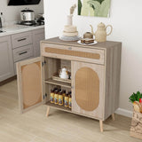 Elecwish Rattan Buffet Cabinet With Drawer IF035, view 5