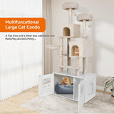 Elecwish Cat Tree Tower with Hidden Litter Box PF010, view 2