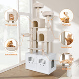 Elecwish Cat Tree Tower with Hidden Litter Box PF010, view 4