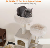 Elecwish Cat Tree Tower with Hidden Litter Box PF010, view 5