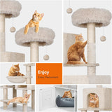 Elecwish Cat Tree Tower with Hidden Litter Box PF010, view 6
