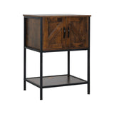 Elecwish Dark Brown Vanity with Double Storage BA029, view 3