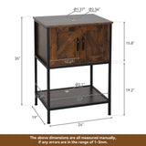 Elecwish Dark Brown Vanity with Double Storage BA029, view 4