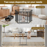 Elecwish Foldable Dog Gate 35"-149" Extra-Wide Playpen for Stairs 5 Panels PA749, view 2