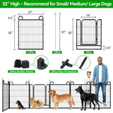 Elecwish Dog Playpen Outdoor Extra Wide 12 Panels Heavy Duty Dog Fence, view 3
