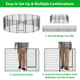 Elecwish 16 Panels Dog Playpen Outdoor PS7321, view 5