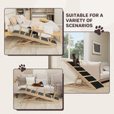 Elecwish Dog Ramp for Bed Adjustable Ramps for Small Dogs to Get on Bed, Up to 28.5 Inches, 48'' Long,120lbs with Anti-Slip Grip & Safety Rail PA915, view 6