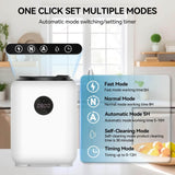 Elecwish Electric Composter for Kitchen, Smart Compost Bin Odorless with 3L/3 Modes/Self-Cleaning/LED Display/Quiet, Turn Food Waste into Fertilizer for Garden AS049, view 3