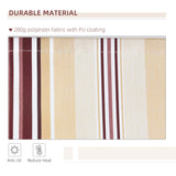 ELECWISH Outsunny 13' x 8' Retractable Awning - UV & Water-Resistant, Red Stripes, view 4