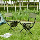 Elecwish 2-piece Folding Outdoor Chair with Storage Bag, Portable Chair Green, view 2