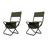 Elecwish 2-piece Folding Outdoor Chair with Storage Bag, Portable Chair Green, view 4