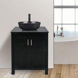 Elecwish Black Bathroom Vanity Set Combo with Vessel Sink HW1120, view 2